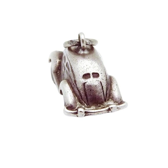 Vintage Sterling Silver Movable Split Window Coupe Beetle Automobile Charm 1930s - Picture 7 of 10